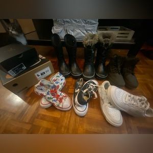 SOLD Very lightly (one brand new never worn) boys shoes and boots